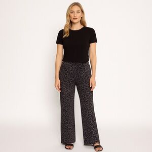 NWT Uchuu Cheetah Print Lined Pull-on Pants Size 4 Canadian Company